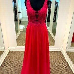 Clarisse Couture Prom 3431 Size 14 Fuchsia A-line